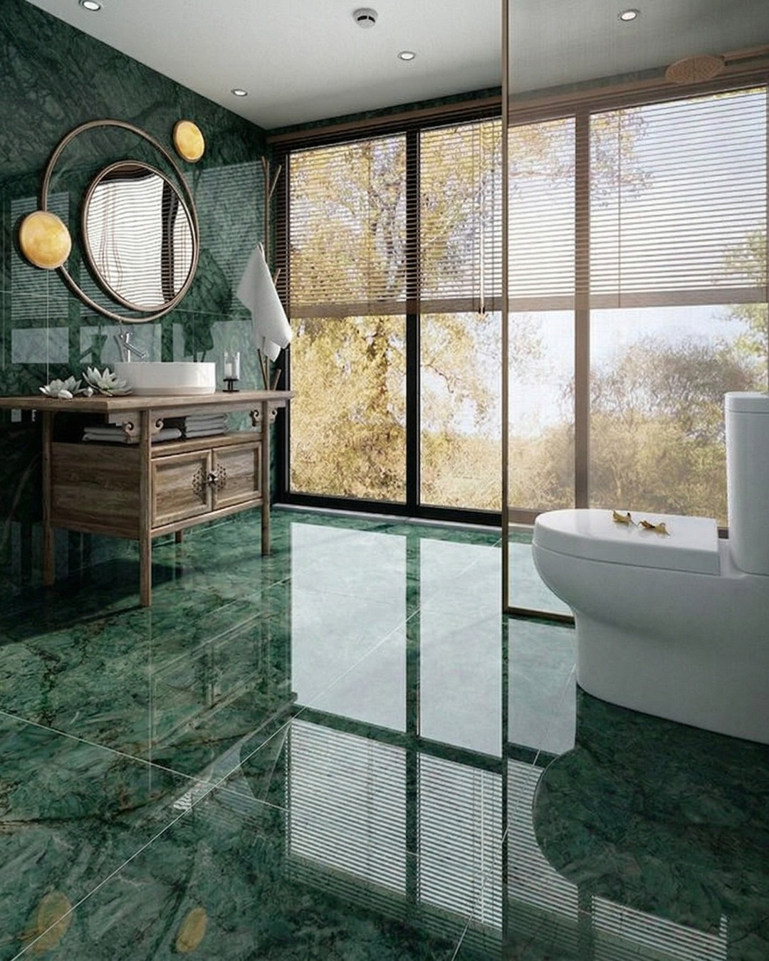 Black Galaxy Granite — luxury floor application