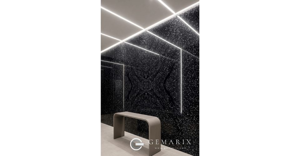 Coin Black Granite Wall Cladding