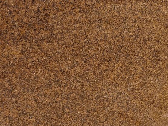 Cherry Brown Granite slab &mdash; warm mahogany-brown to deep chocolate with cream and black inclusions