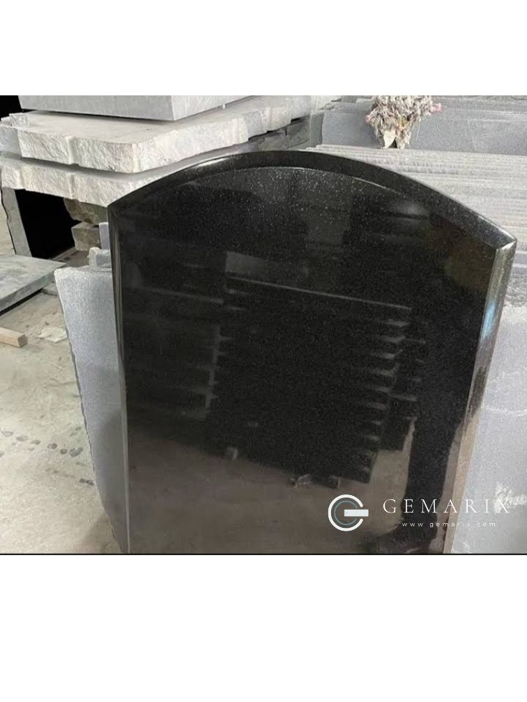 Black Bahama Headstone Modern Tall