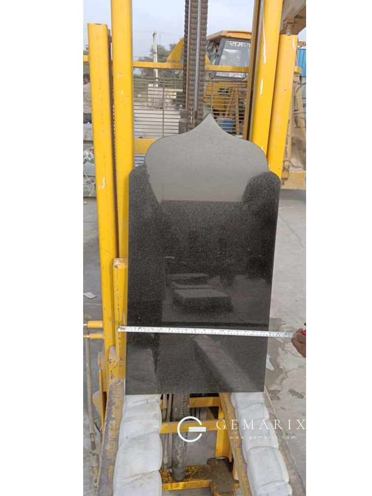 Black Granite Headstone Kerb Set