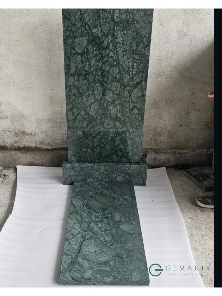 Green Marble Headstone Column
